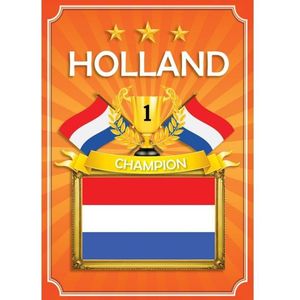 3x Oranje Holland poster - Ek/ Wk oranje artikelen - Feestposters