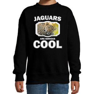 Dieren luipaard sweater zwart kinderen - jaguars are cool trui jongens en meisjes - Sweaters kinderen