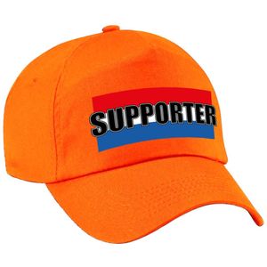 Oranje supporter pet / cap met Nederlandse vlag - EK / WK voor volwassenen - Verkleedhoofddeksels
