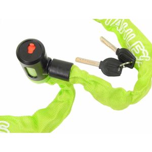 Kettingslot - groen - 120 cm - 2 sleutels - scooter / fiets - kabelslot - Fietssloten