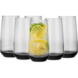 Glasmark Longdrinkglazen - 6x - Midnight collection - 430 ml - glas - waterglazen