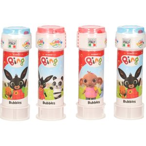 6x Bing bellenblaas flesjes met spelletje 60 ml voor kinderen - Uitdeelspeelgoed - Grabbelton speelgoed