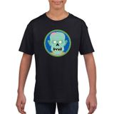 Halloween zombie t-shirt zwart kinderen - Carnavalskostuums