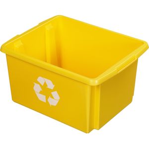 Sunware opslagbox kunststof 32 liter geel 45 x 36 x 24 cm - Opbergbox