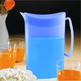 Juypal Schenkkan/waterkan - blauw - 2 liter - kunststof - L20 x H23 cm - met deksel