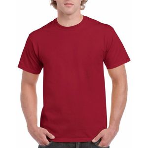 T-shirts donkerrood voor heren - zware 200gr kwaliteit - Basic shirts - Katoen - Korte mouwen - T-shirts