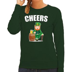 Cheers / St. Patricks day sweater / kostuum groen dames - Feestshirts
