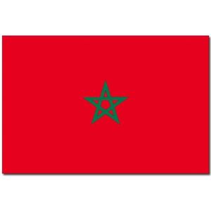 Landen thema vlag Marokko 90 x 150 cm feestversiering - Vlaggen