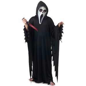 Carnavalskleding Scream/Scary Movie skelet moordenaars cape met capuchon voor kinderen - Carnavalskostuums