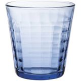 12x Drinkglazen/waterglazen blauw Prisme hardglas 27,5 cl - Drinkglazen