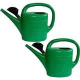 Prosperplast Gieter met broeskop - Set van 2x stuks - groen - kunststof - 8 liter - Gieters