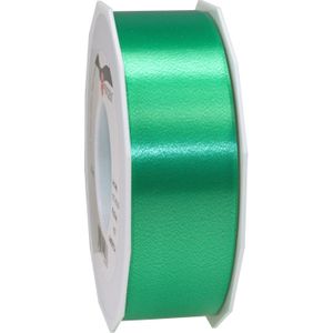 1x XL hobby/decoratie turquoise kunststof sierlinten 4 cm/40 mm x 91 meter - Cadeaulinten