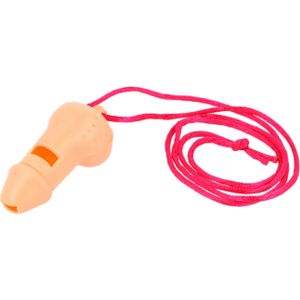 Vrijgezellenfeest Piemel fluitje - met koord - roze - willy whistle - funartikelen - Scheidsrechterfluitjes