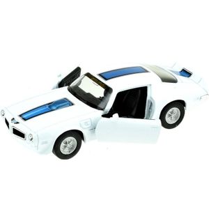 Modelauto Pontiac Firebird Trans Am 1972 Wit/Blauw 1:34