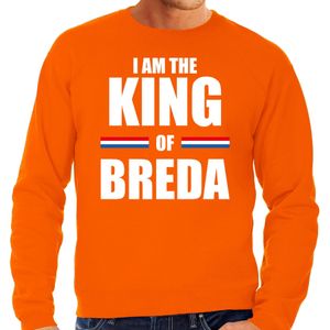I am the King of Breda Koningsdag sweater / trui oranje voor heren - Feesttruien
