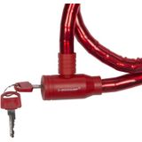 Fiets kabel sloten rood van Dunlop 80 cm - Fietssloten