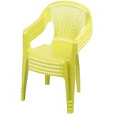 Sunnydays Kinderstoel - 4x - groen - kunststof - buiten/binnen - L37 x B35 x H52 cm - Kinderstoelen