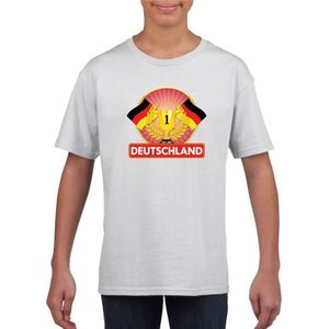 Wit Duitsland supporter kampioen shirt kinderen - Feestshirts
