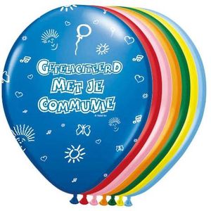8x stuks Ballonnen communie thema - Ballonnen