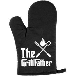 The Grillfather BBQ handschoen/ barbecue want zwart heren - Vaderdag cadeau - Ovenwanten