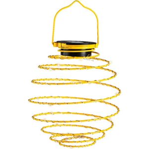 Hanglamp - solar verlichting - geel - D16 cm - metaal - tuinverlichting - Buitenverlichting