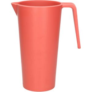 Excellent Houseware Schenkkan/waterkan - rood - 1500 ML - melamine - D10 x H21 cm