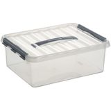 6x Sunware opbergbox/opbergdoos transparant 12 liter 40 x 30 x 14 cm - Opbergbox