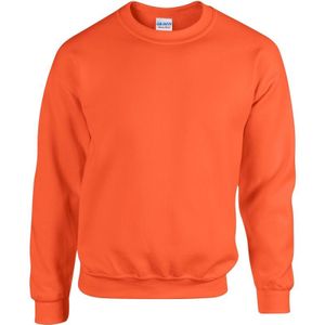 Oranje sweater/trui met ronde hals voor heren - Sweaters