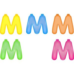 Gekleurde opblaas letters M - Letters oplaas