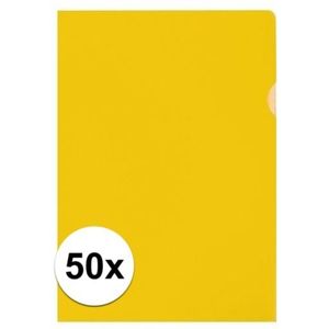 50x Gele dossiermap A4 - Opbergmap