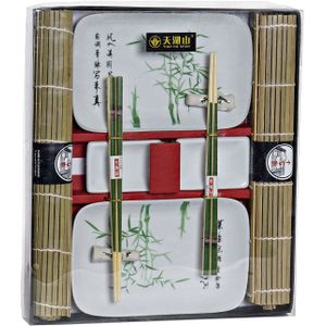 Luxe porseleinen sushi serveerset voor 2 personen 8-delig - Serveerschalen