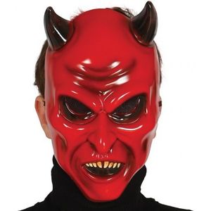 Rood duivel masker voor volwassenen - Verkleedmaskers