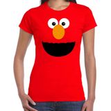 Verkleed / carnaval t-shirt rode cartoon knuffel pop voor dames - Verkleed / kostuum shirts - Feestshirts