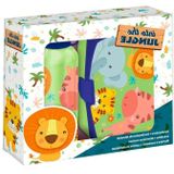 Into the Jungle lunchbox set voor kinderen - 2-delig - groen - aluminium/kunststof  - Lunchboxen