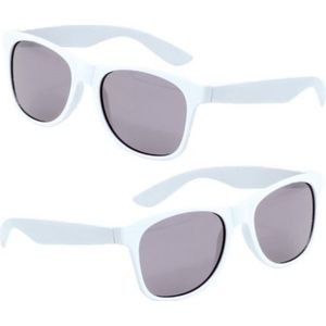 6x stuks witte kinder feest- en zonnebril  - Verkleedbrillen