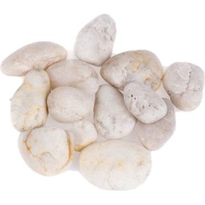 Wit/beige decoratie/hobby stenen/kiezelstenen 350 gram - Decoratief object