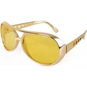 Gouden Elvis feestbril - Verkleedbrillen