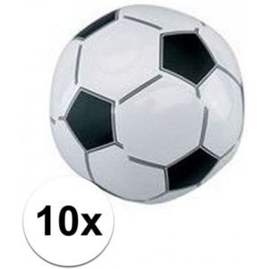 10x Voetbal strandballen 30 cm - Strandballen