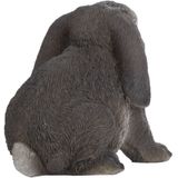 Decoratie dieren beeldje grijs Hangoor konijn 15 cm - Beeldjes