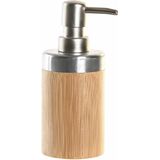 Zeeppompje/dispenser bruin bamboe hout 7 x 17 cm  - Zeeppompjes