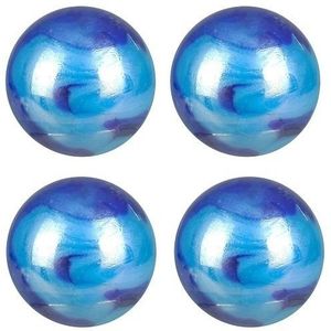 Set van 4 blauwe mega knikkers 42 mm - Knikkers