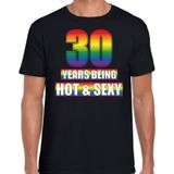 Hot en sexy 30 jaar verjaardag cadeau t-shirt zwart voor heren - Gay/ LHBT kleding / outfit - Feestshirts