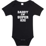 Daddy super hero geboorte cadeau / kraamcadeau romper zwart voor babys - Feest rompertjes