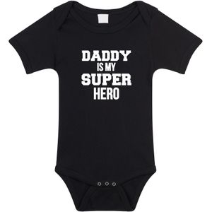 Daddy super hero geboorte cadeau / kraamcadeau romper zwart voor babys - Feest rompertjes