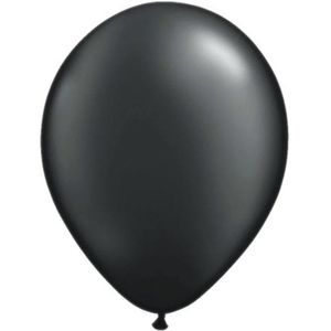 Ballonnen metallic zwart 100 stuks - Ballonnen