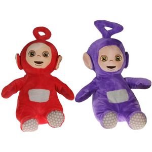 Pluche Teletubbies speelgoed set knuffel Po en Tinky Winky 30 cm - Knuffelpop