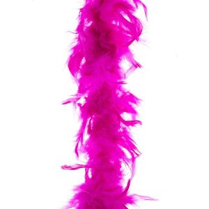 Boa kerstslinger veren fuchsia roze 200 cm kerstversiering - Kerstslingers