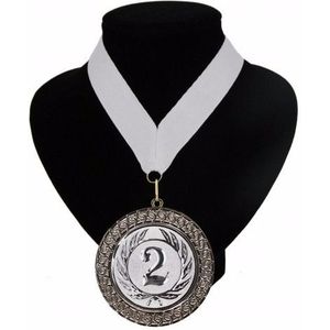 Medaille nr. 2 halslint wit - Fopartikelen