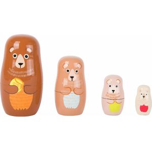 Speelgoed houten beren matroesjka set van 4 - Speelfigurenset