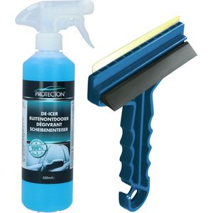 Ijskrabber met antivries spray voor auto - 500 ml - incl. trekker - ruitenontdooier - IJskrabbers